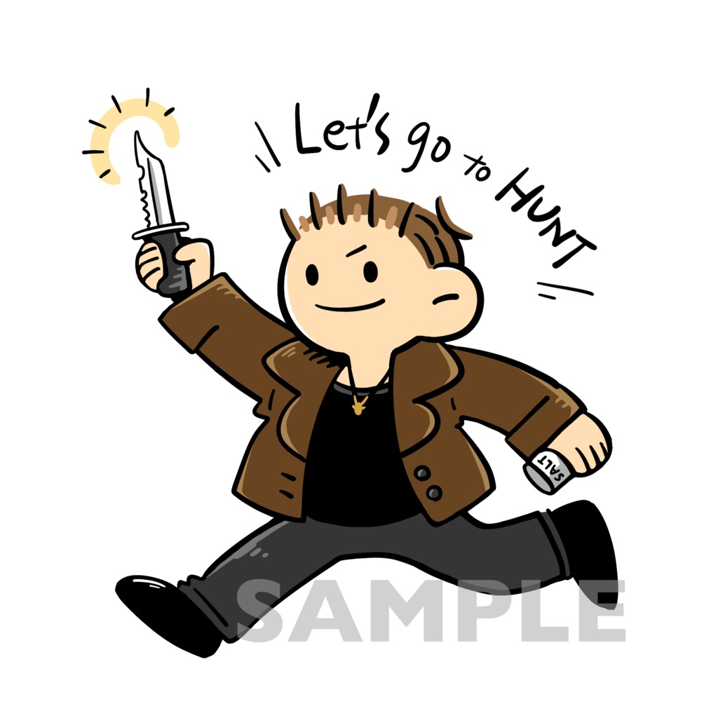 LET'S GO TO HUNT アクリルバッジ