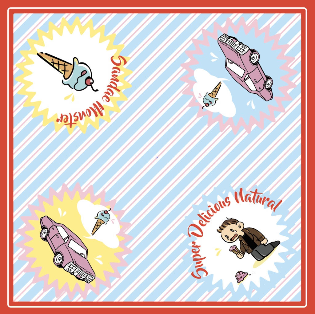 HAPPY SUNDAE MONSTER ハンカチ
