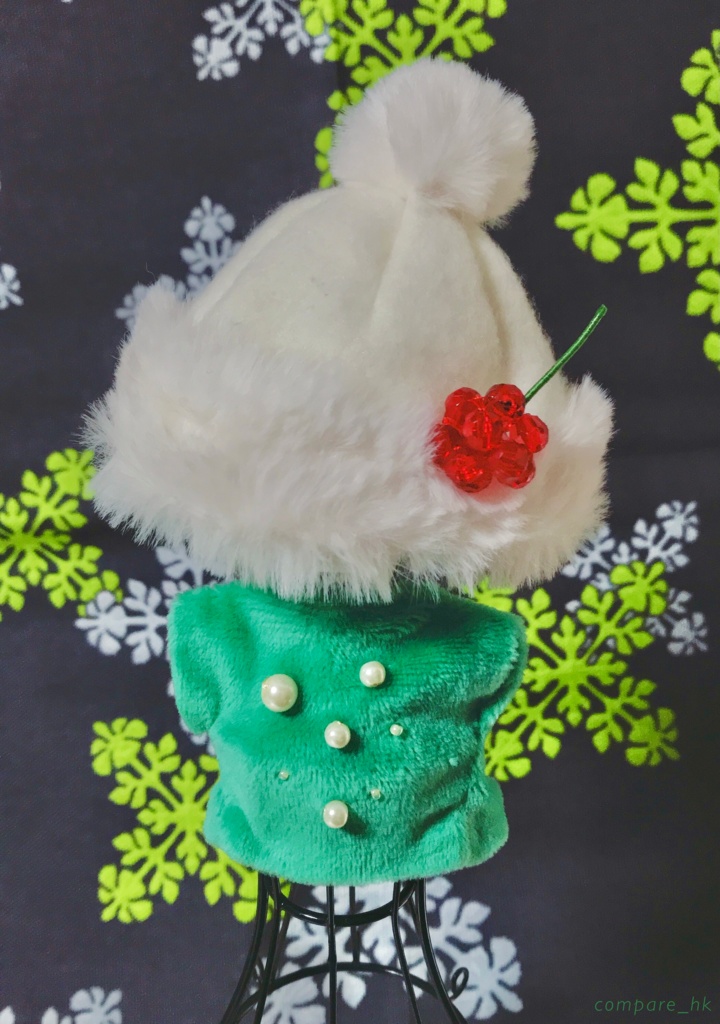 【12cmぬい衣装】【もちころ衣装】クリームソーダワンピース/クリームソーダマント