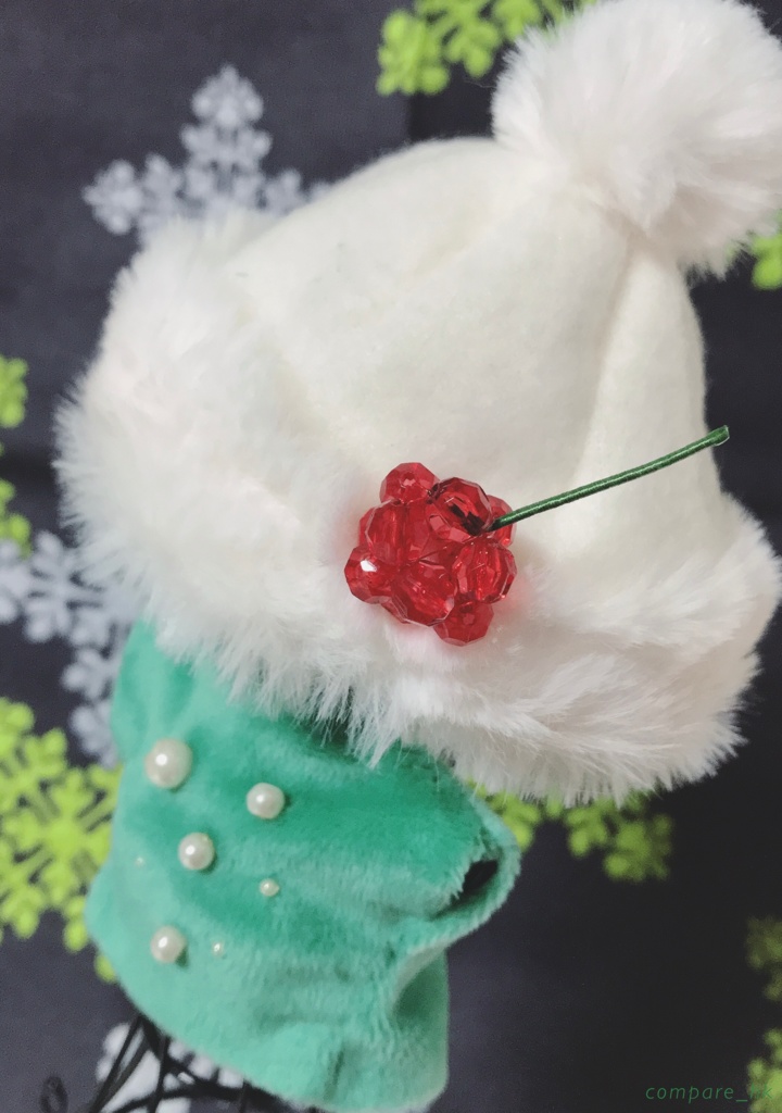 【12cmぬい衣装】【もちころ衣装】クリームソーダワンピース/クリームソーダマント