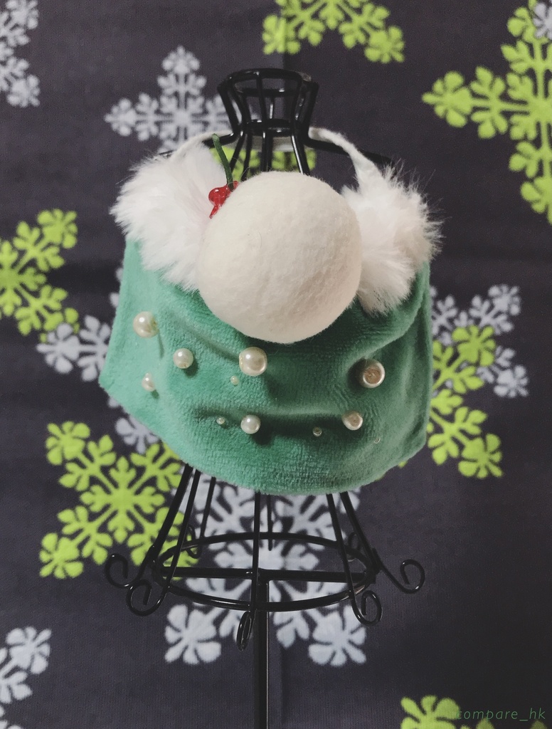 【12cmぬい衣装】【もちころ衣装】クリームソーダワンピース/クリームソーダマント