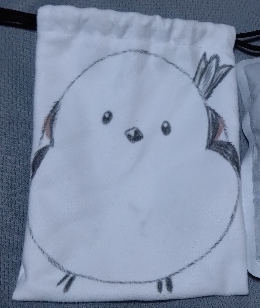 ぬくぬくシマエナガちゃん巾着