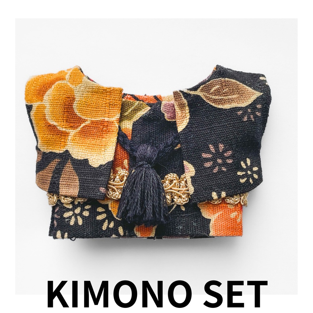 着物セット 黒  11cmぬい 12cmぬい