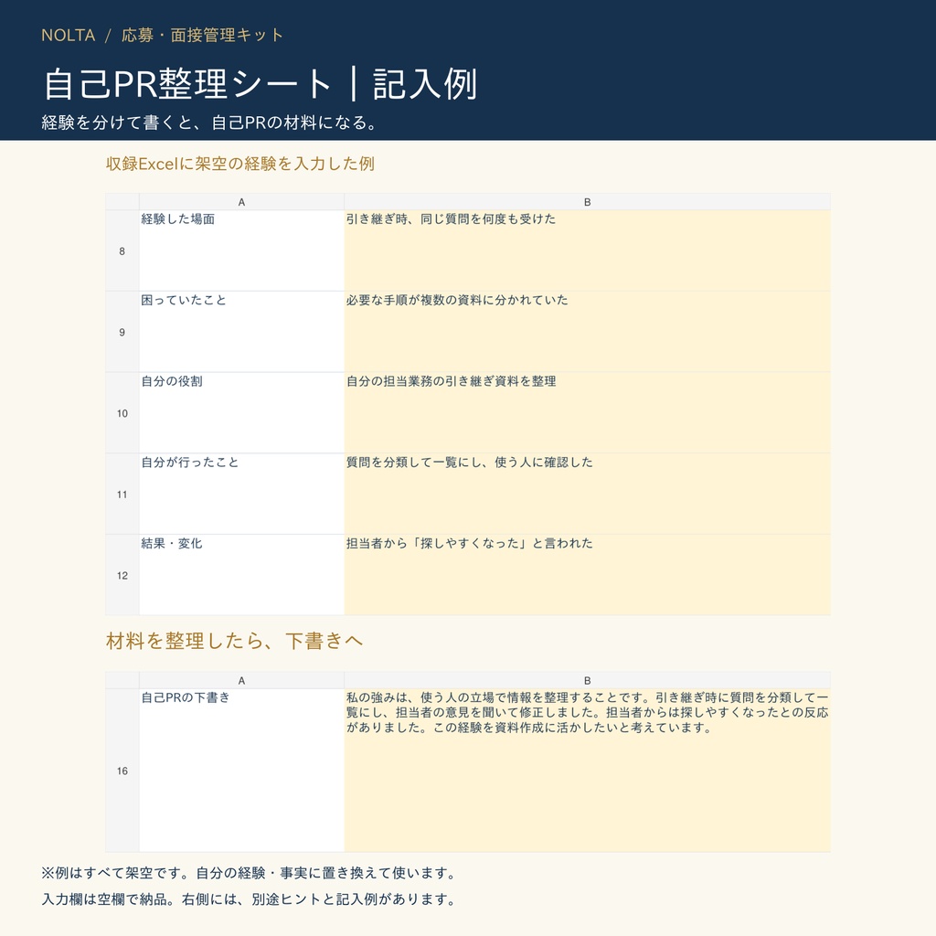 応募・面接管理キット|応募管理Excel+自己PR・面接プロンプト15本