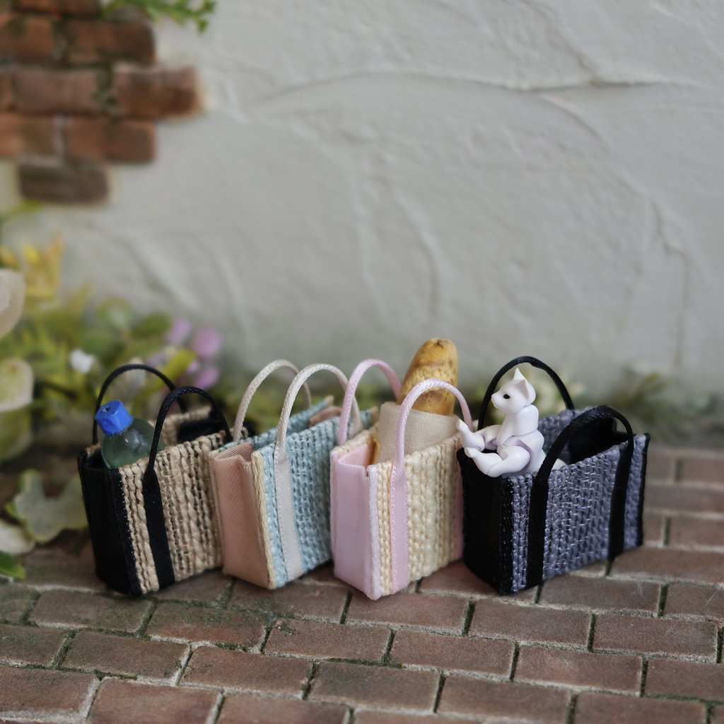 バッグ(カゴ風)4色展開