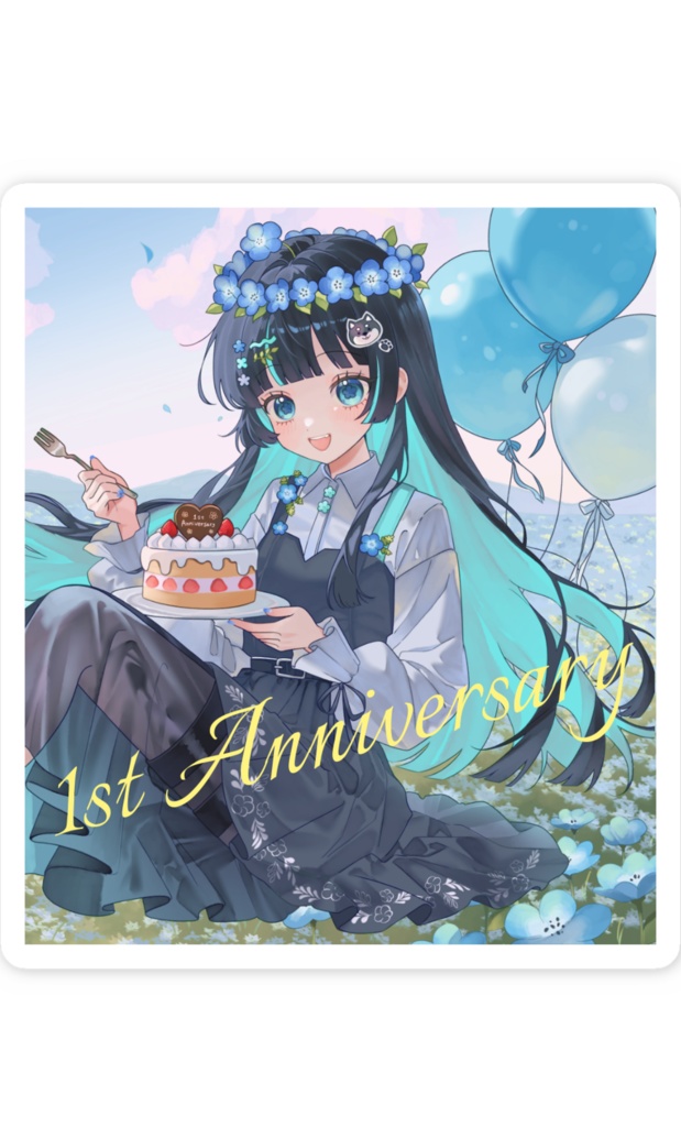スマホステッカー(全3種)【瑠璃咲ねもデビュー1周年記念グッズ】