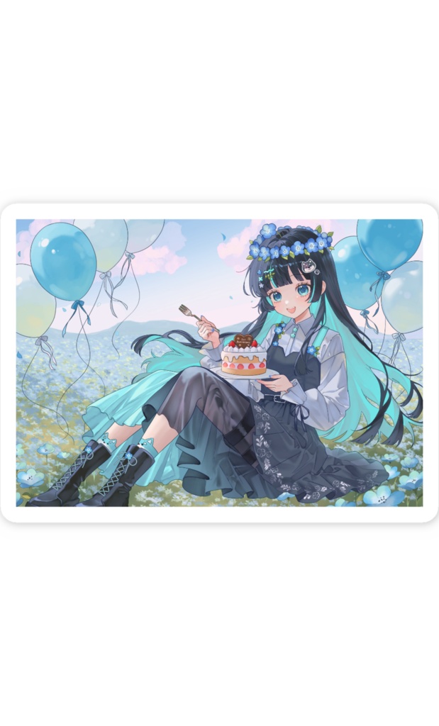 スマホステッカー(全3種)【瑠璃咲ねもデビュー1周年記念グッズ】