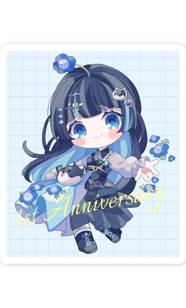 スマホステッカー(全3種)【瑠璃咲ねもデビュー1周年記念グッズ】