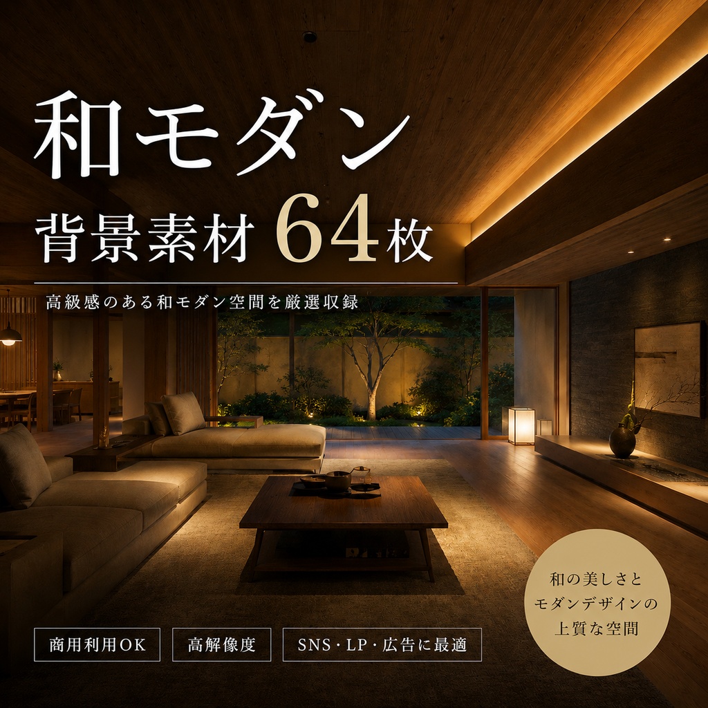 【64枚】和モダン高級住宅 背景素材集