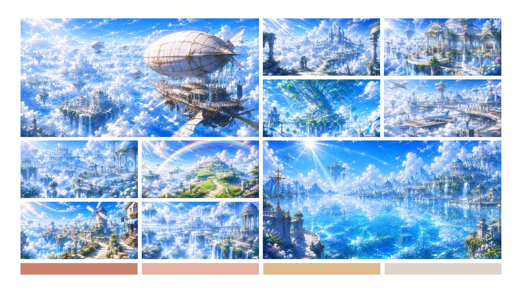 幻想の空シリーズ Vol.1 ― 光と雲の天空風景 32枚セット ―