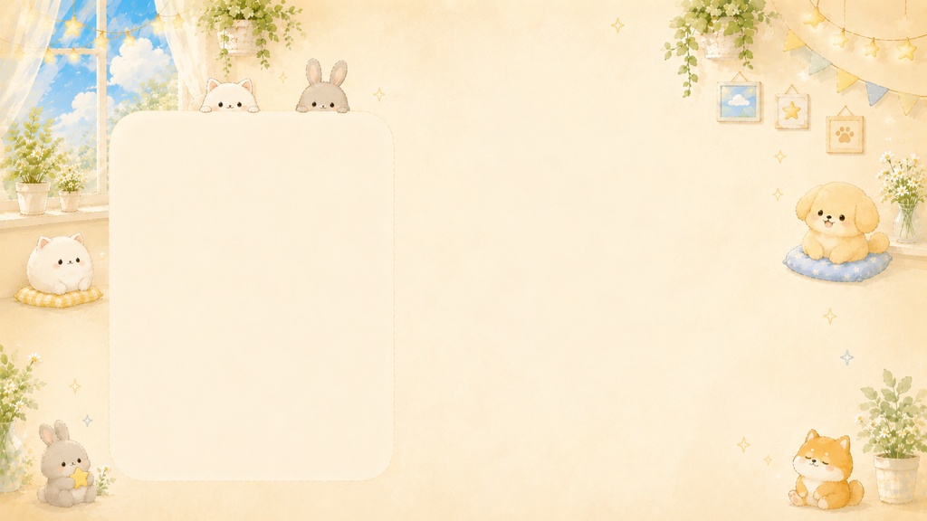 【VTuber配信素材】ふわふわ動物の配信画面フルセット|待機・休憩・雑談・エンディング・わんコメ対応