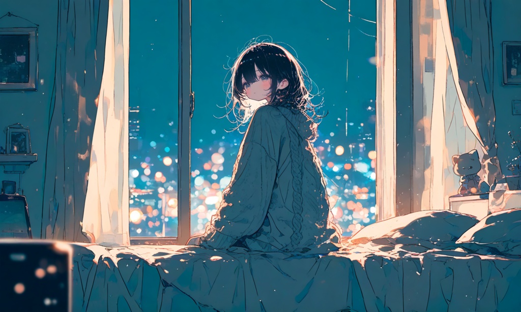 夜のひかりを見てた