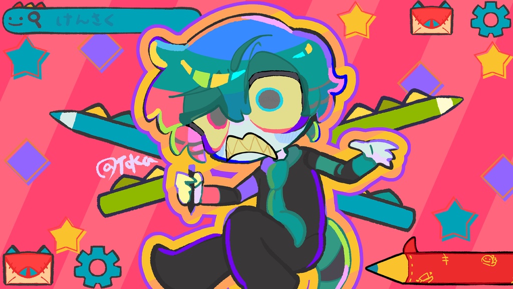 トカゲさんのキーホルダー【70 x 70 mm】