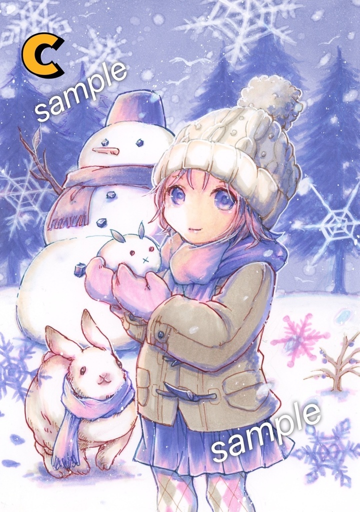 【原画】コピック作品 人魚・女の子