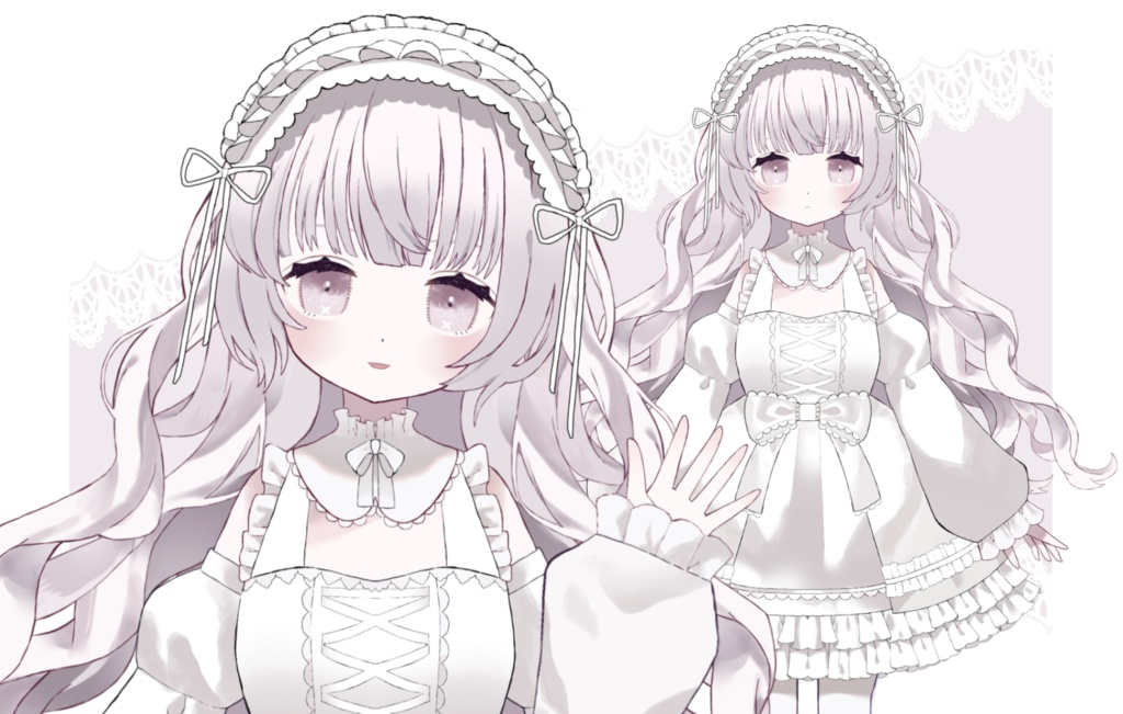 【Live2D model】ホワイトドール【VTS】