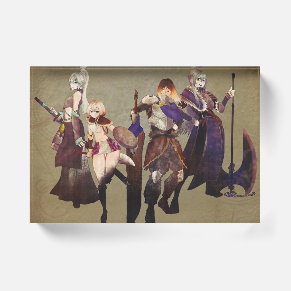 ハンター4人組アクリルブロック