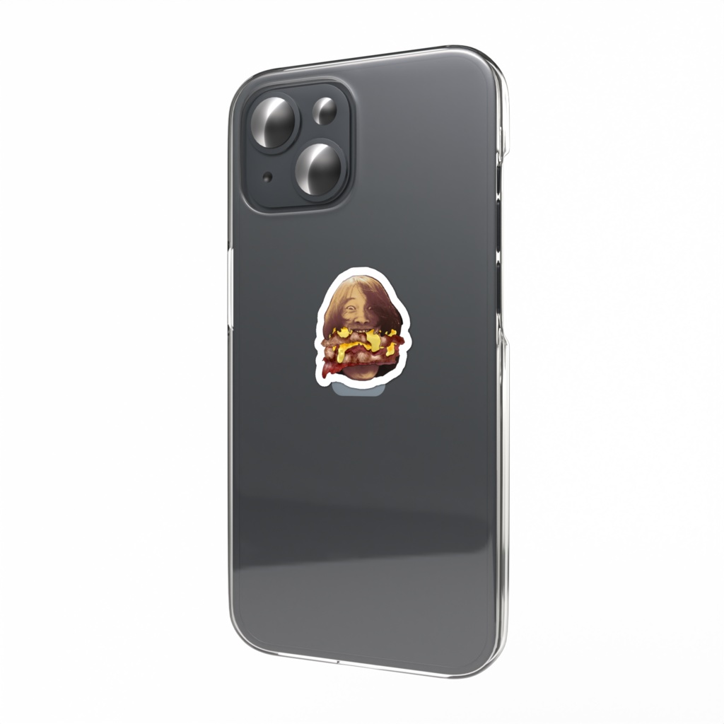 人面バーガーステッカー