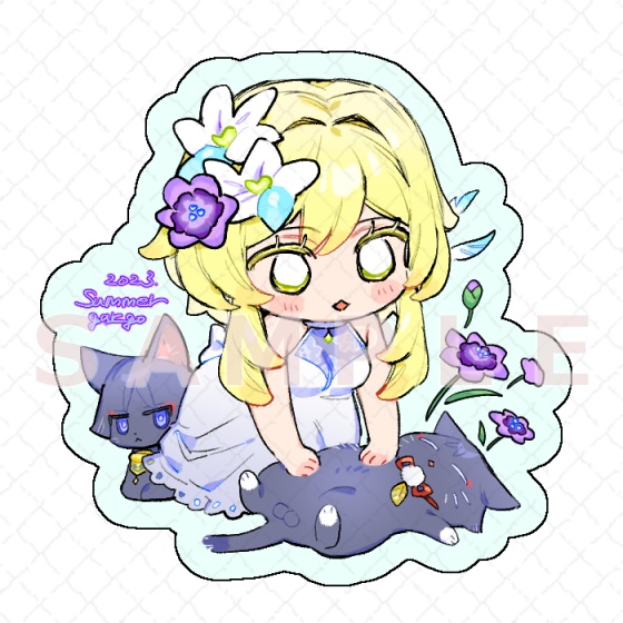 夏の放蛍ねこちゃんアクキー