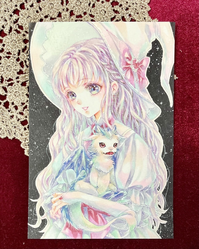 原画【魔女と白竜】