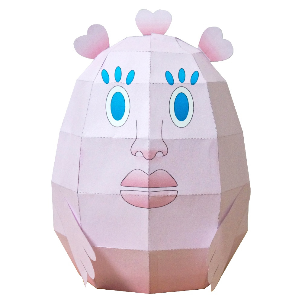 【無料版有】ペーパークラフト(クチビルオバケ)