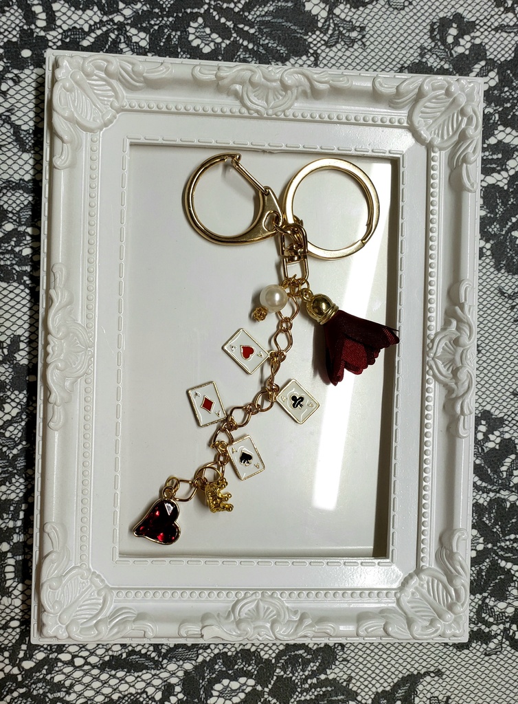 トランプとハートの女王イメージバッグチャーム