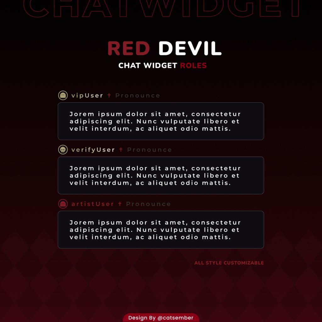 Red Devil | 【Twitch】・配信者向けカスタムCSS | StreamElement対応