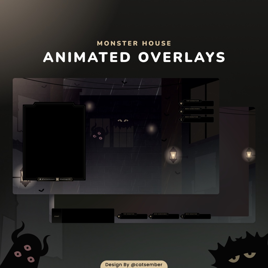 Monster House | うごく配信画面 / stream overlay