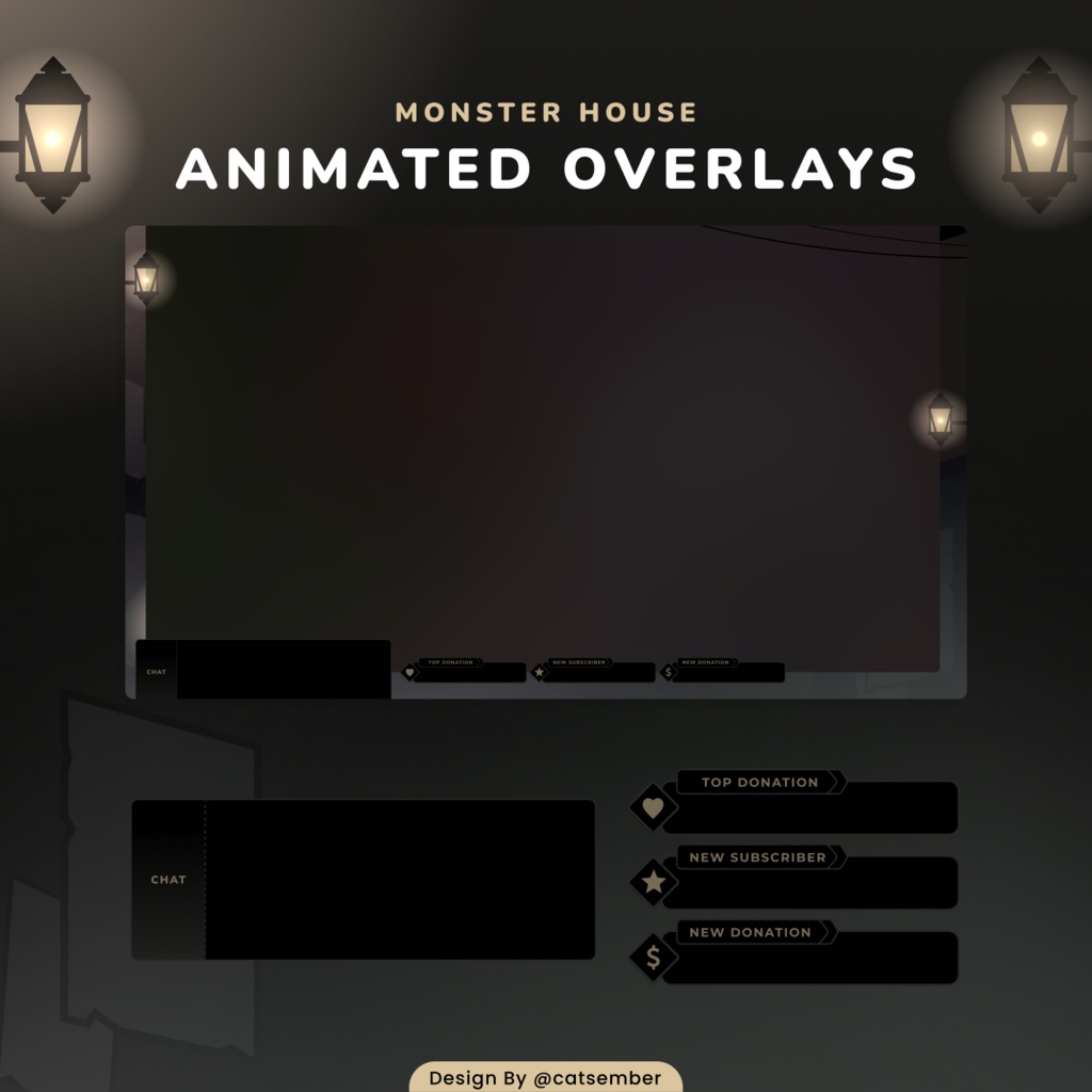 Monster House | うごく配信画面 / stream overlay