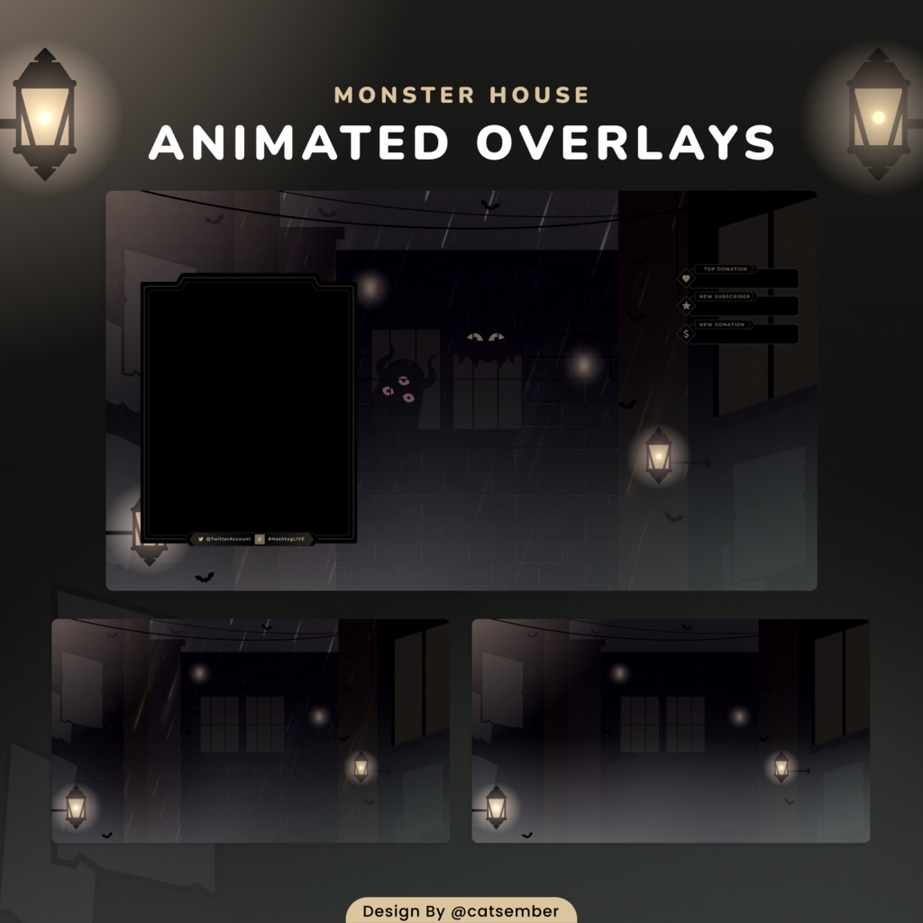 Monster House | うごく配信画面 / stream overlay