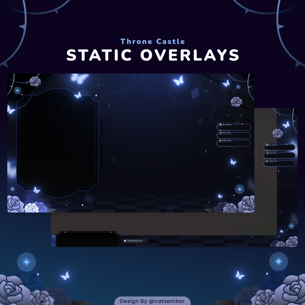 Throne Castle (Blue) | 静止配信画面 / stream overlay