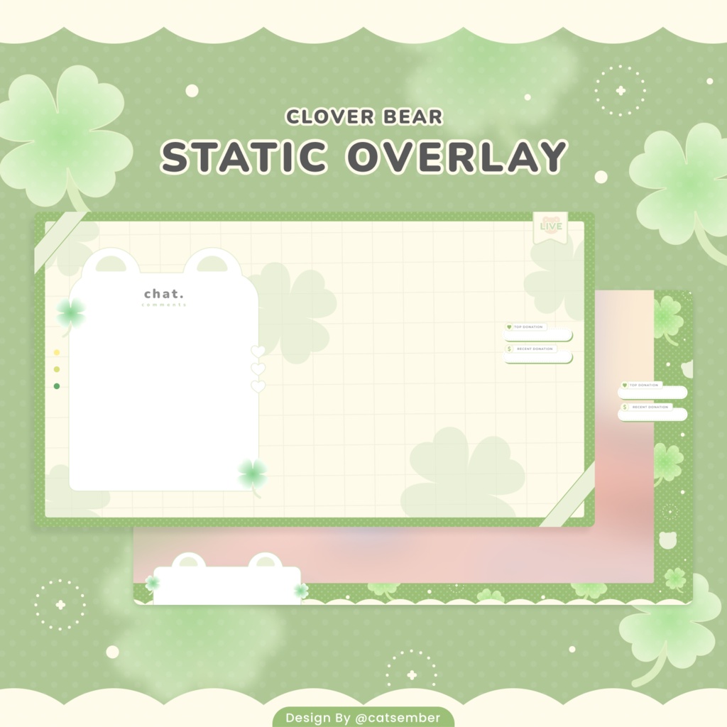 Clover Bear | 静止配信画面 / stream overlay