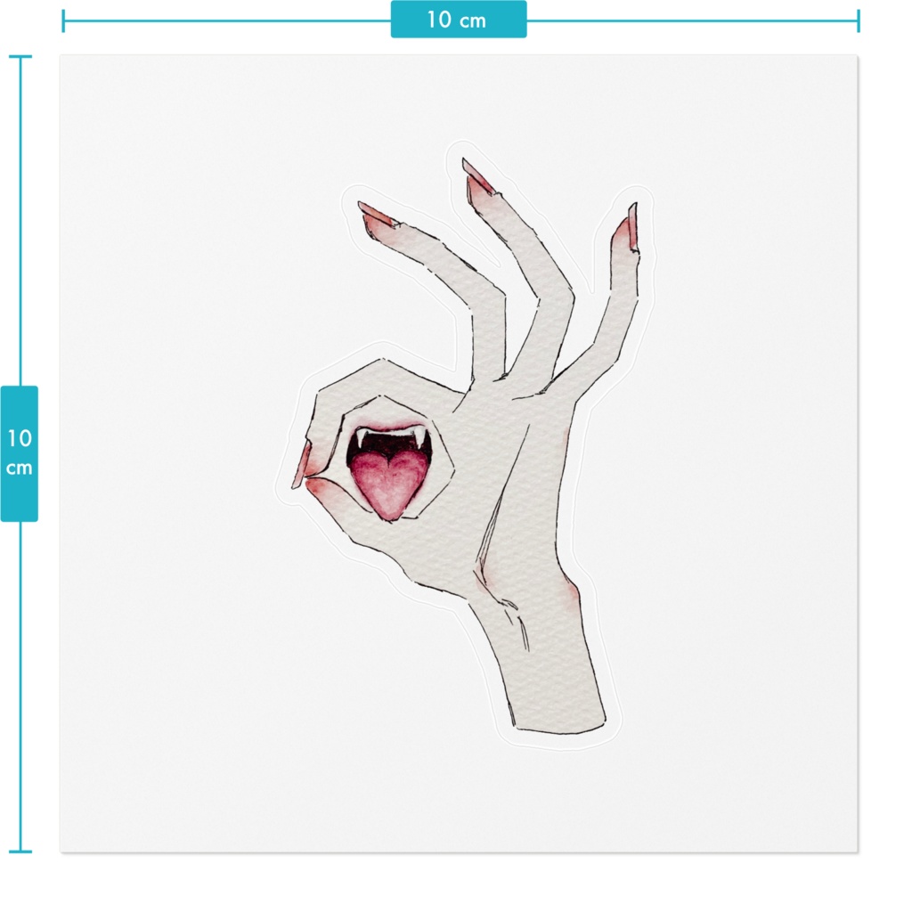 べろ クリアステッカー