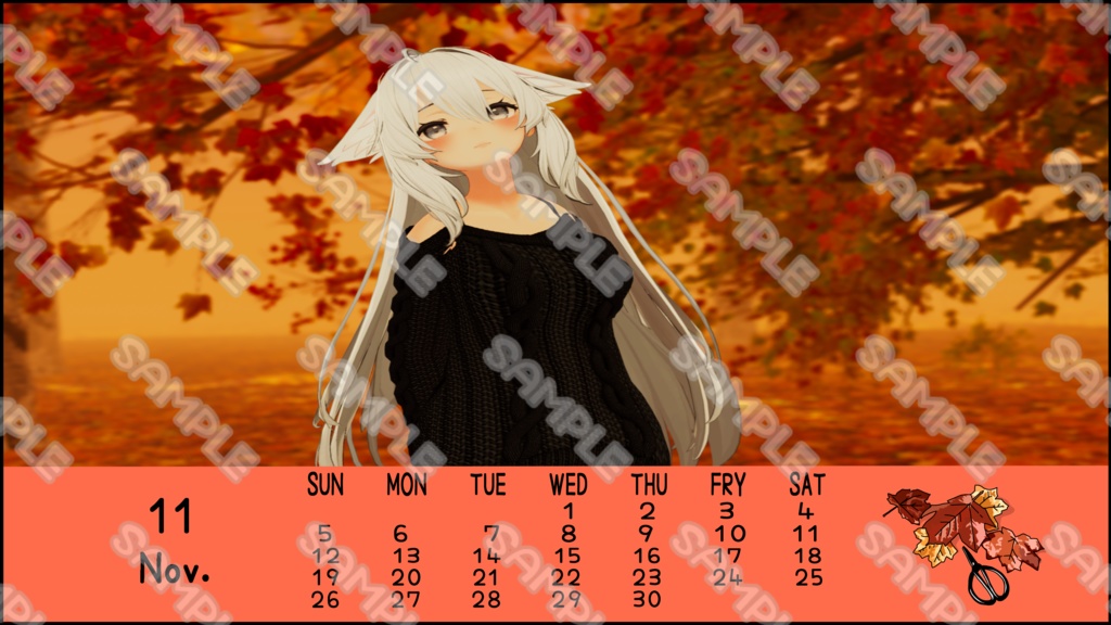 2023年版カレンダーin VRchat