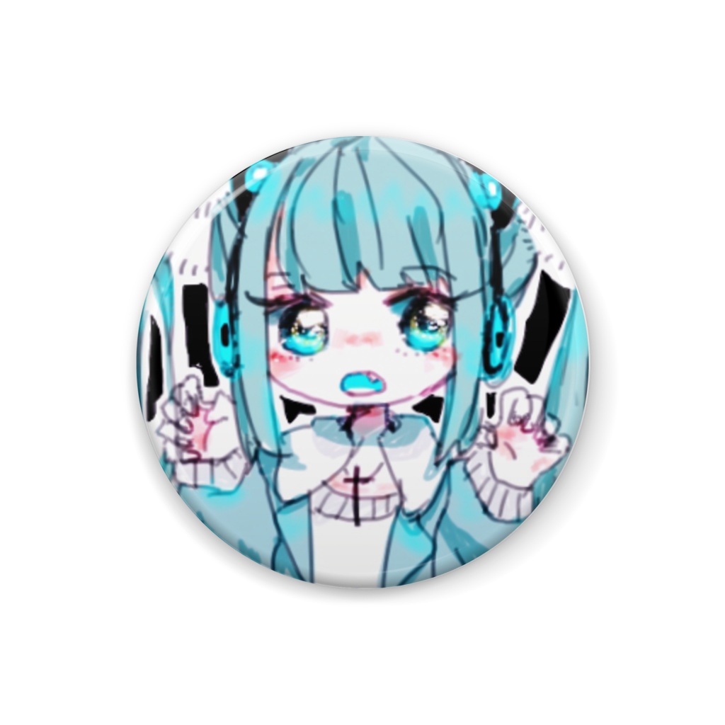 はつねみく　缶バッヂ