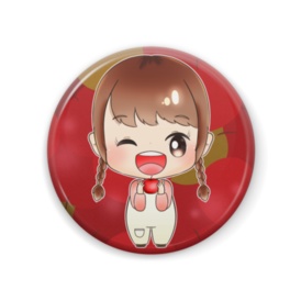 リンゴ大好きりんこちゃん缶バッジ
