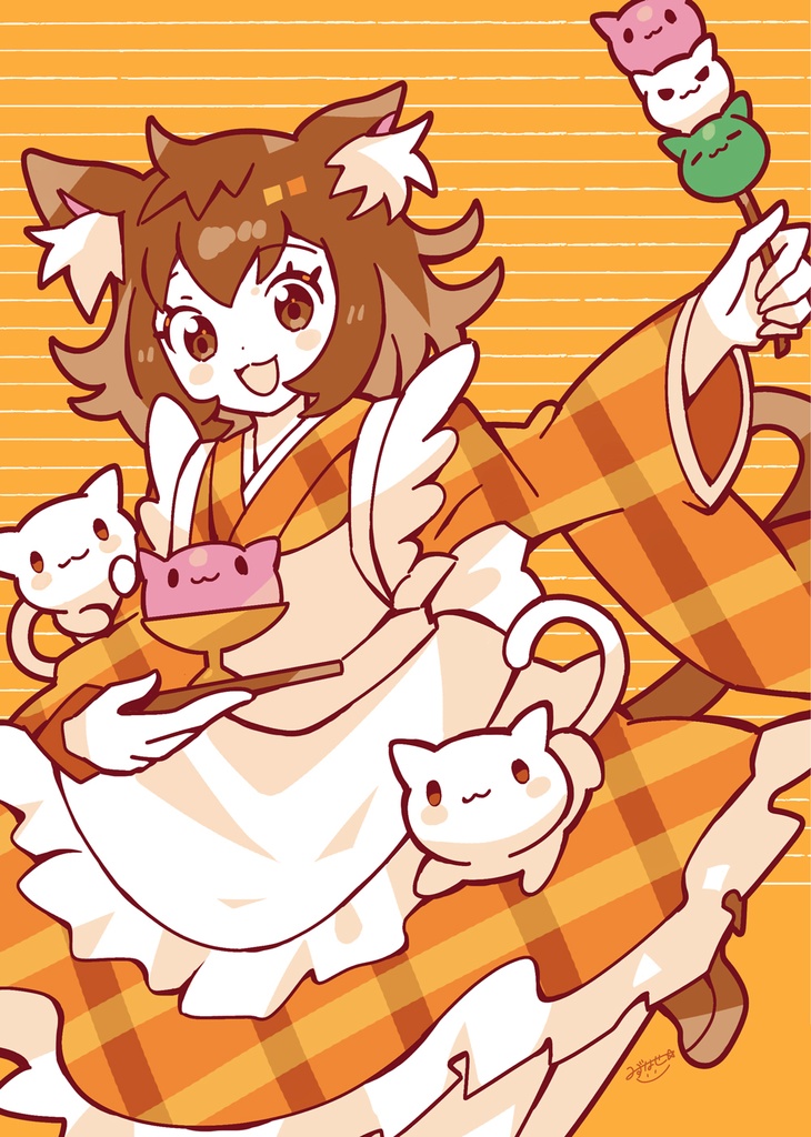 オリジナル便箋（猫耳メイドちゃん）