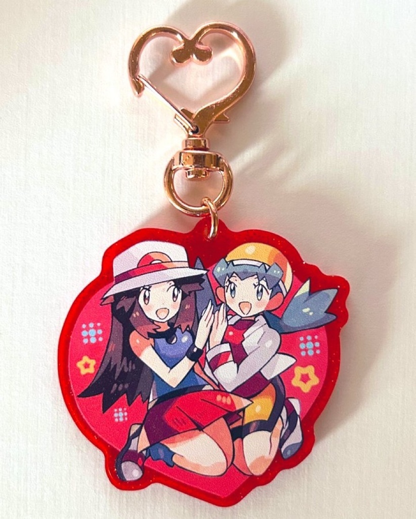 リーフ＆クリス ハートラメアクキー