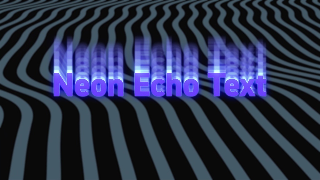 残像がクールなテキスト！Neon Echo Text[Premiere Pro][MOGRT]