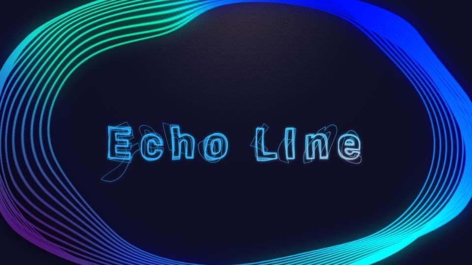 線が重なるテキスト！Echo Line Text[Premiere Pro][MOGRT]