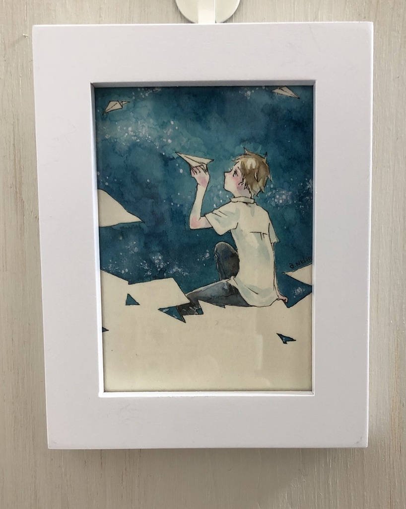 【額装ATCミニ原画】PaperDance -あてのない手紙-