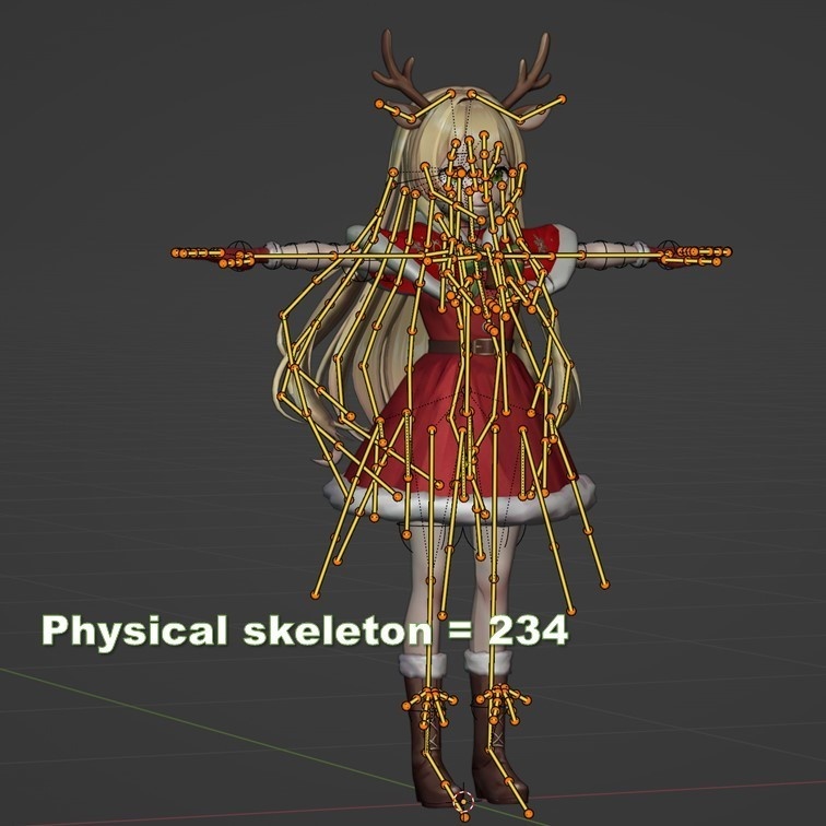 【オリジナル3Dモデル】Xmas Deer (VRM / VRCHAT)