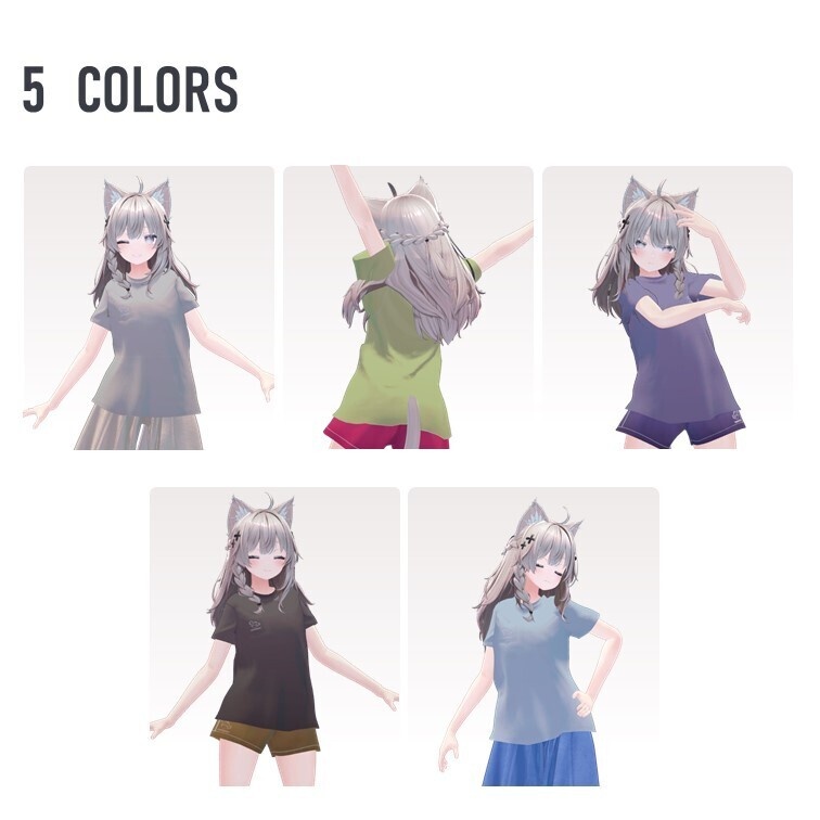【7アバター対応 / MA対応】基础款百搭T恤 (Basic Daily T-Shirt)