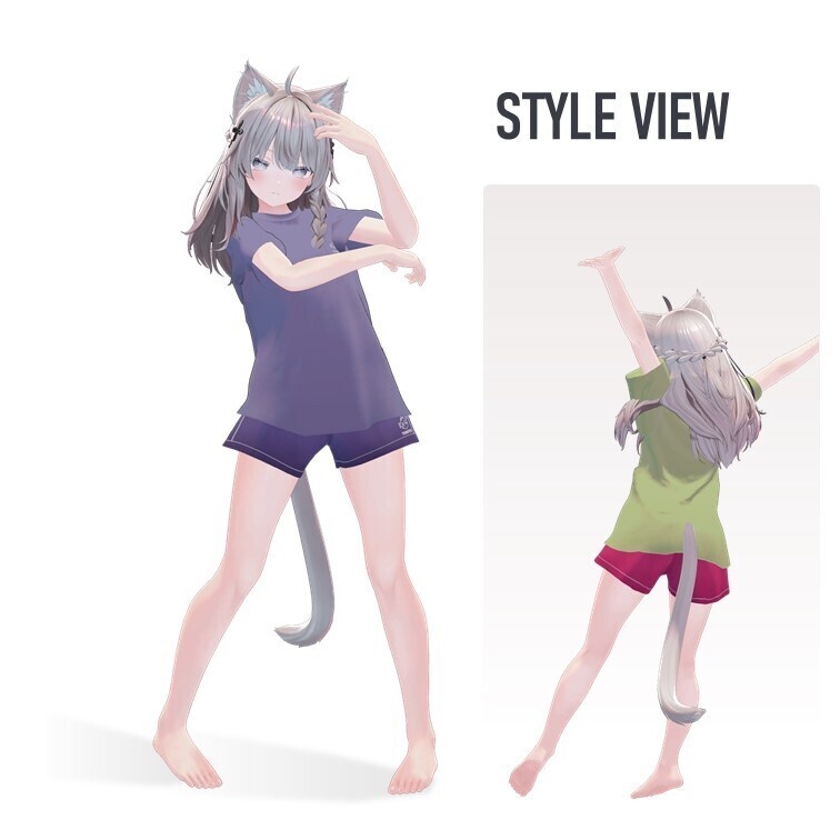 【7アバター対応 / MA対応】标志刺绣休闲短裤 (Logo Casual Shorts)