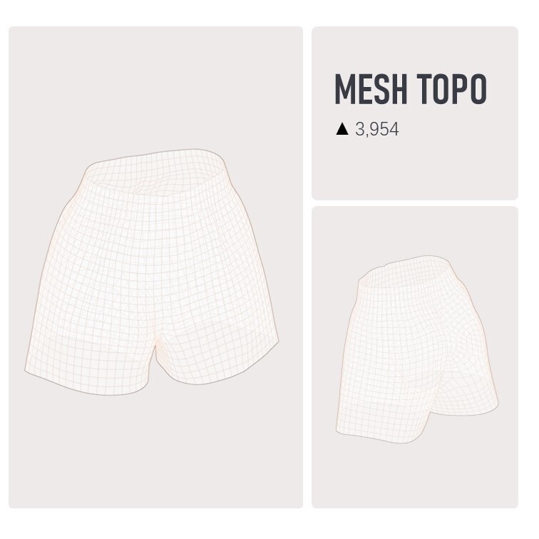 【7アバター対応 / MA対応】标志刺绣休闲短裤 (Logo Casual Shorts)