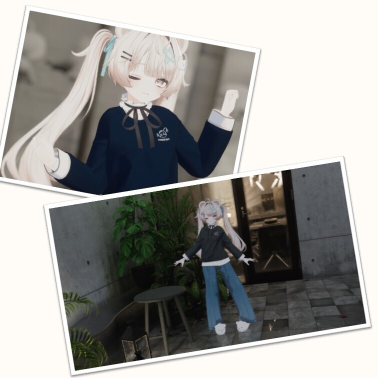 【7アバター対応 / MA対応】レイヤード風ルーズロンT (Layered Loose Long Sleeve)