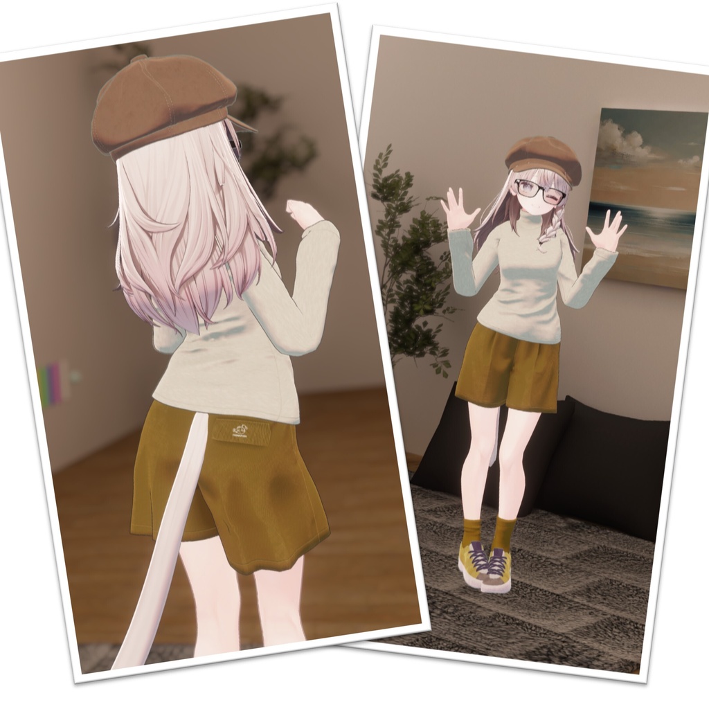 【13アバター対応 / MA対応】コーデュロイショートパンツ (Corduroy Shorts)