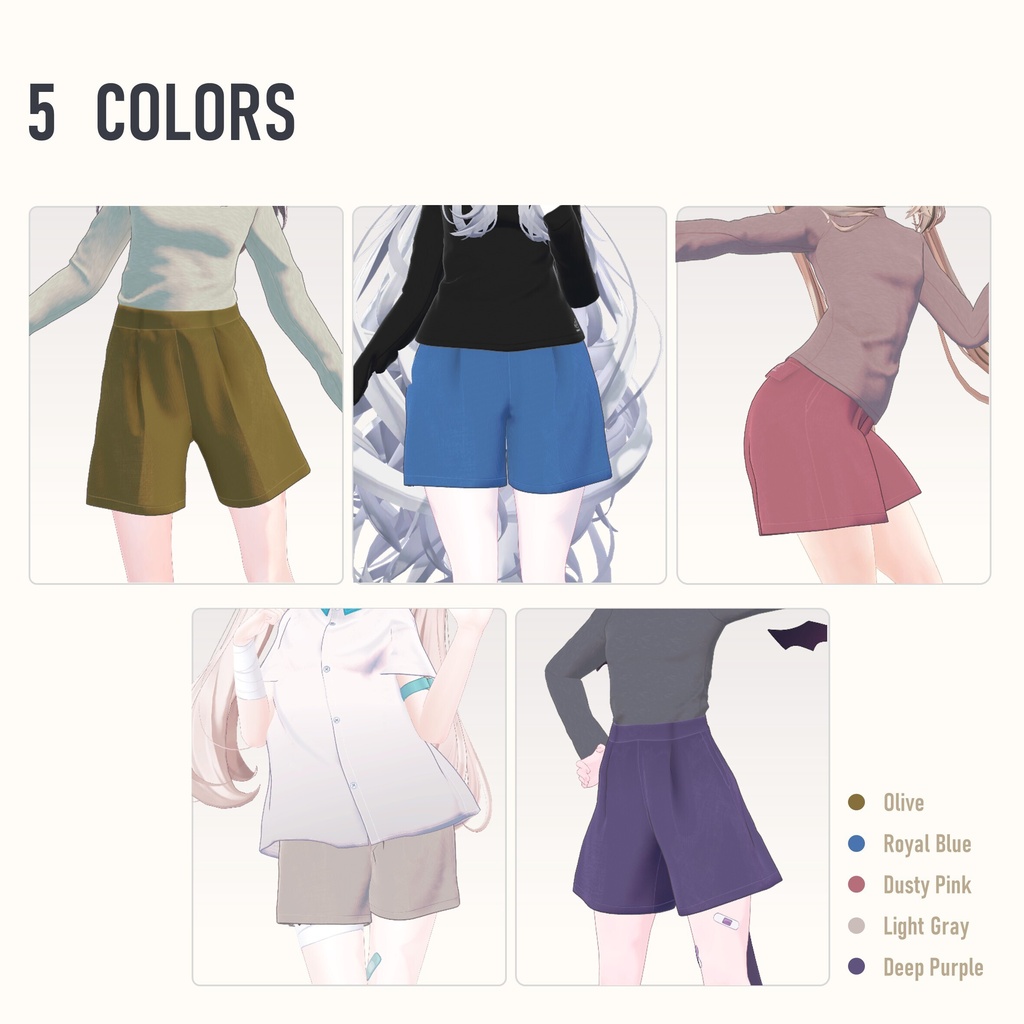 【13アバター対応 / MA対応】コーデュロイショートパンツ (Corduroy Shorts)