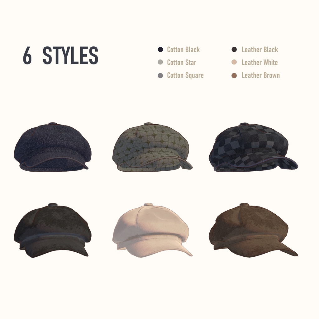 【MA対応】キャスケット (Casquette / Newsboy Cap)
