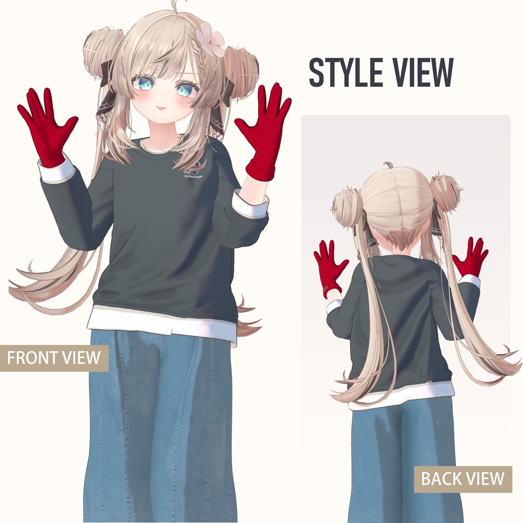 【11アバター対応 / MA対応】ニットグローブ (Knit Gloves)