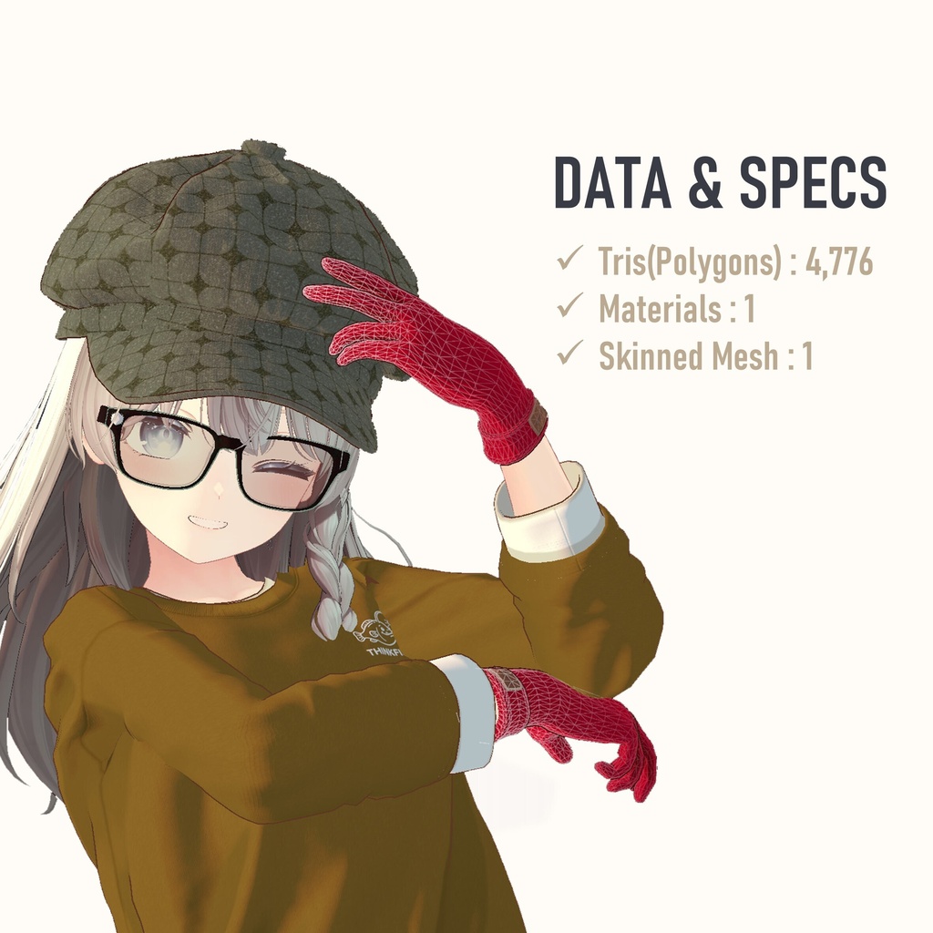 【11アバター対応 / MA対応】ニットグローブ (Knit Gloves)